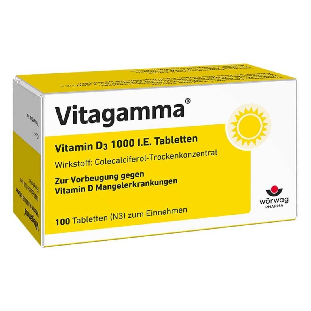 Vitagamma Vitamina D3 1000 tabletas IU 100 PCS