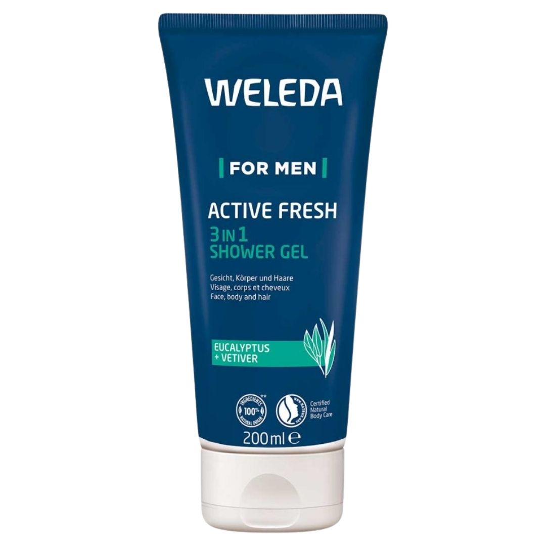 Weleda för män Aktiv färsk 3in1 duschgel 200 ml
