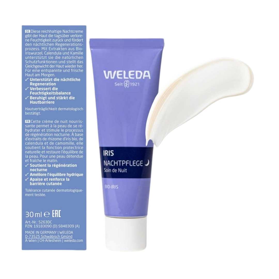 With extracts of organic iris root, calendula and chamomile,&nbsp;it supports the natural protective functions&nbsp;and&nbsp;restores the skin's balance.