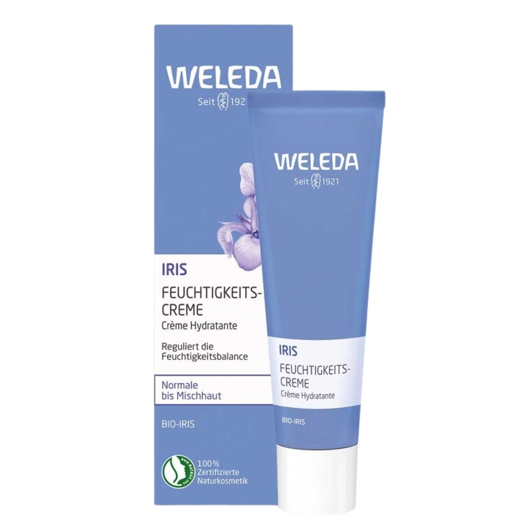 Weleda Iris Hydrating Face Lotion has 24h long-lasting moisture for normal to combination skin. Buy at VicNic.com