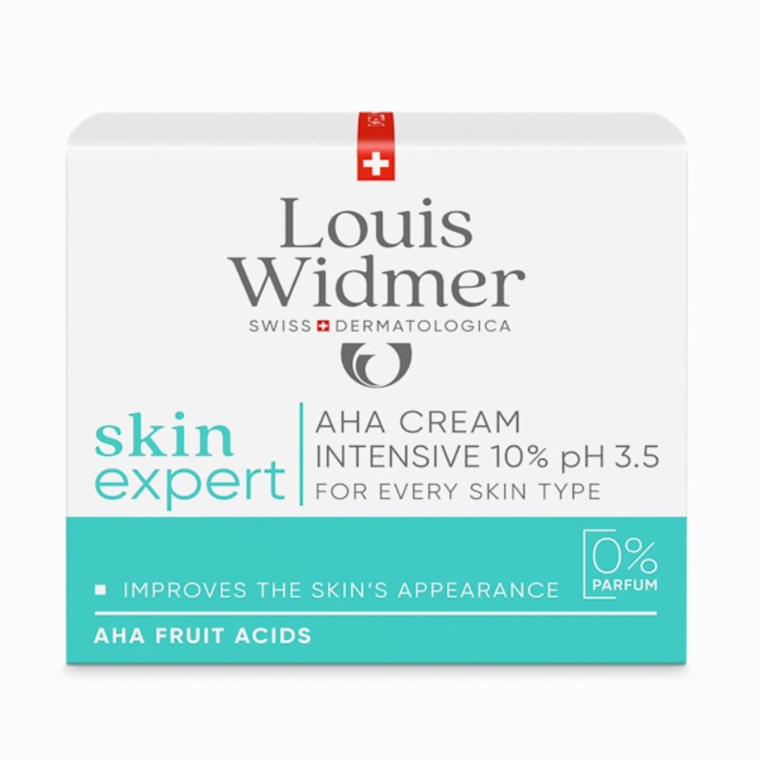 <tc>Louis Widmer</tc> Crema intensiva SkinExpert AHA 10% pH 3,5 sin perfume 50 ml