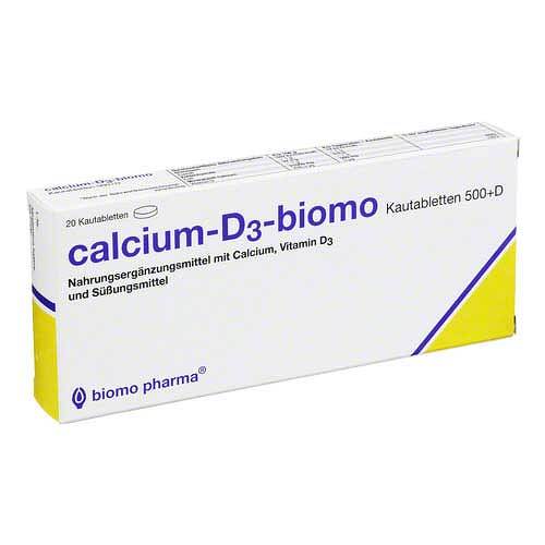 Biomo Pharma Calciu 500 mg și Vitamina D3 Tablete masticabile 20 Tab