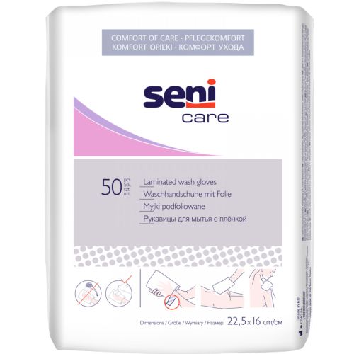 Tzmo Deutschland Gmbh Seni Washing Gloves With Foil 50 pcs