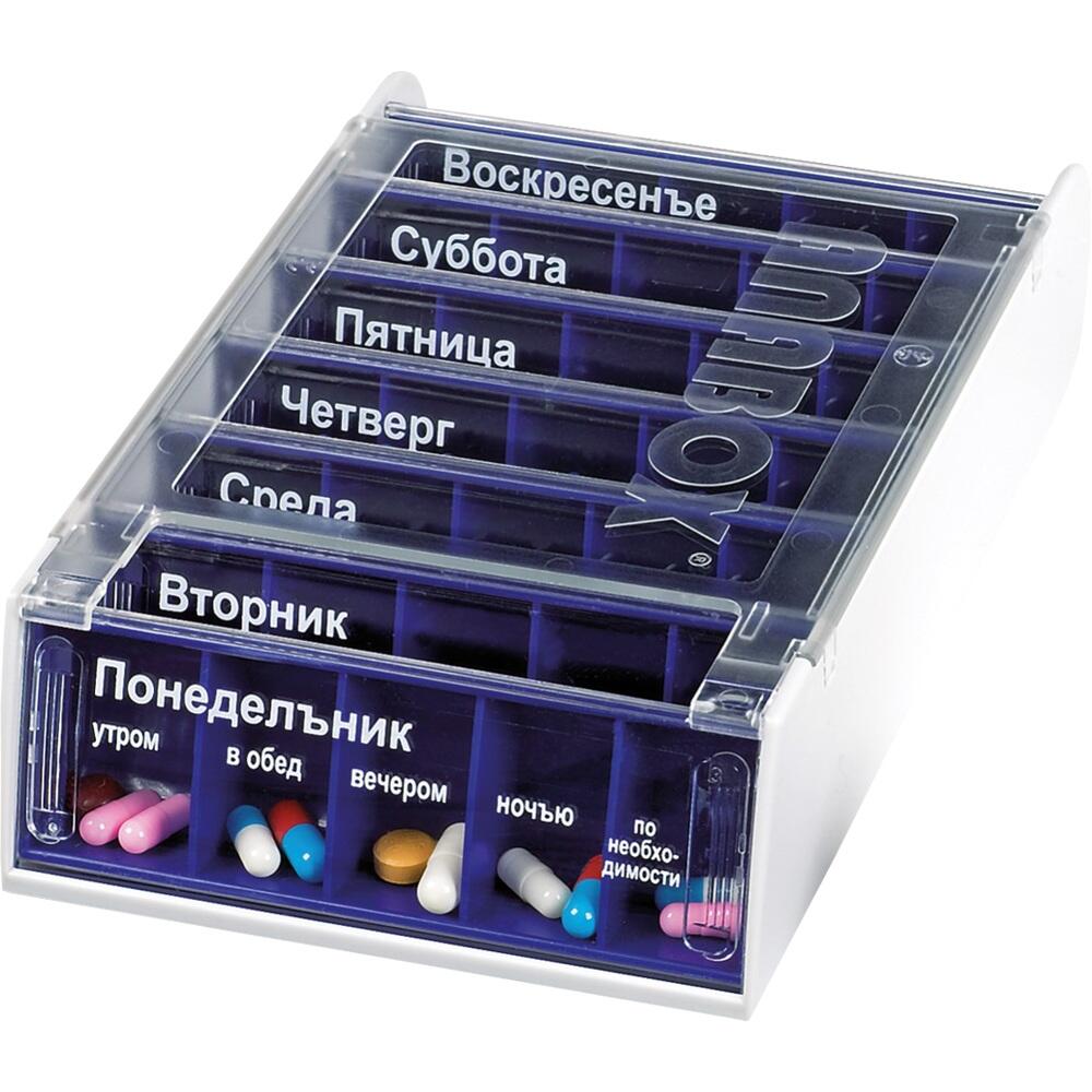 Anabox Seven Days Weekly Pill Box blu - russo 1 pezzi