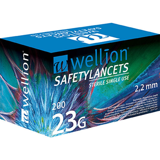 Wellion Safety Lancets 23G for Single Use 200 pcs