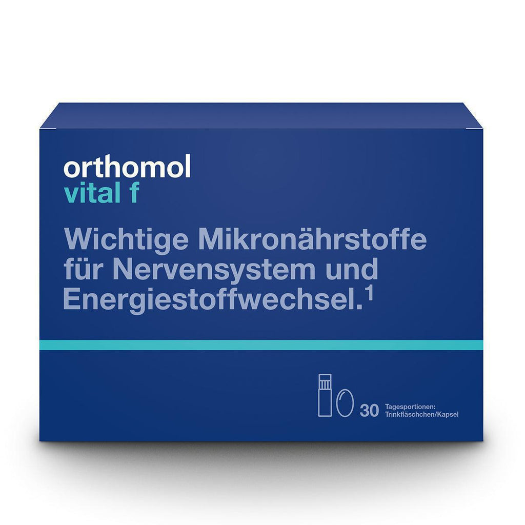 Previous design of Orthomol Vital F Ready-to-Drink Vials/Cap