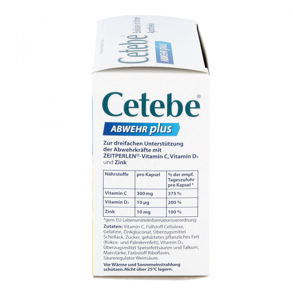 Glaxosmithkline Consumer Healthcare Cetebe Defense Plus Vitamin C + Vitamin D3 + Zinc Cape. VicNic.com
