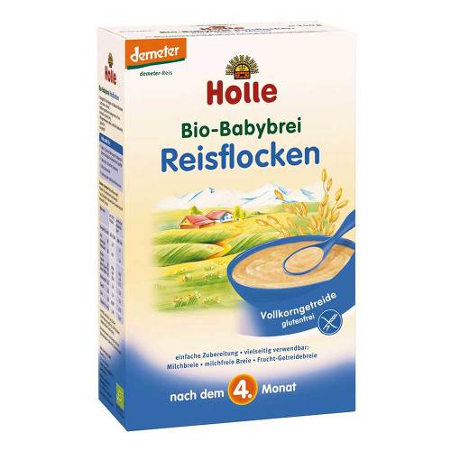 Fiocchi di riso porridge di alimenti per bambini biologici Holle 250 g