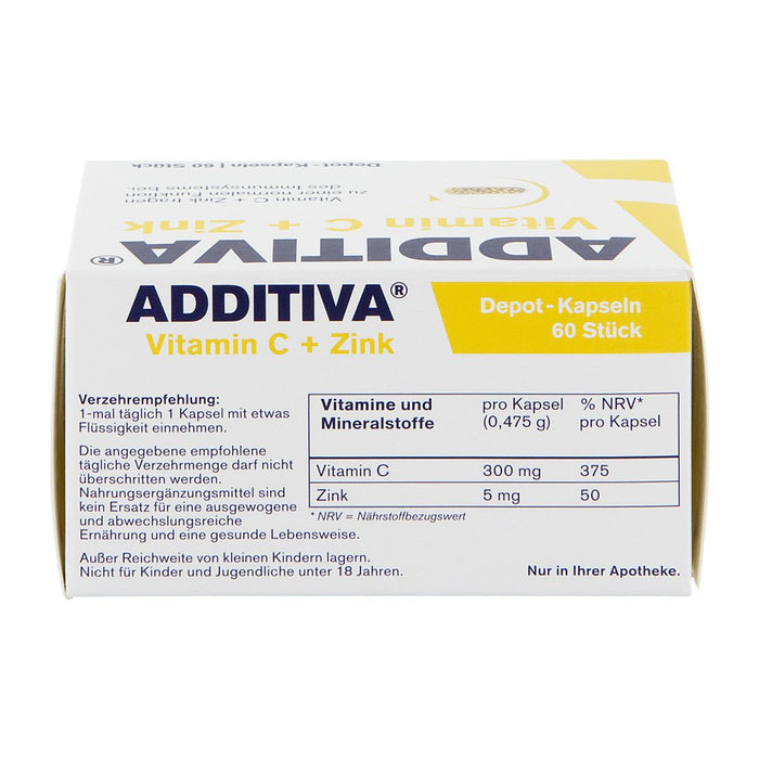 Additiva Vitamin C + Zinc Depot 300 mg Capsules 60 cap