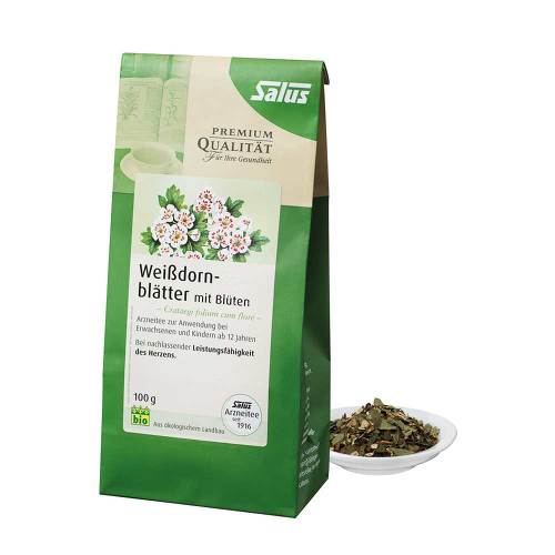 Salus hojas de espino con flores té de hierbas orgánicas 100 g