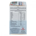 Nutritional values of both capsules and %NRV on the side of the package