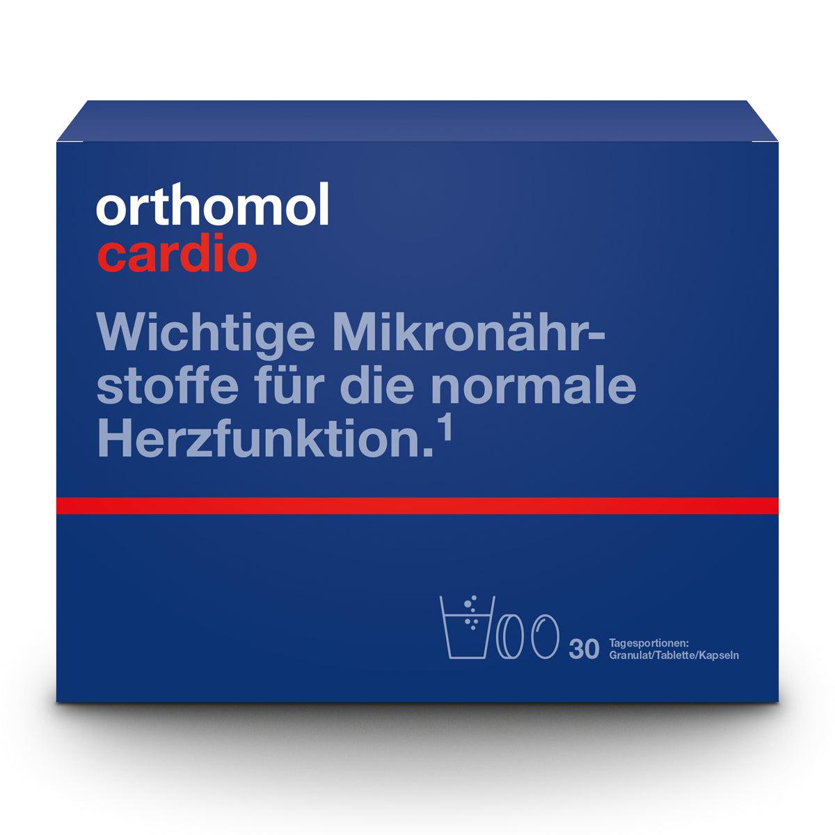 New packaging design - Orthomol Cardio Sachets + Tablet + Capsule - Heart Supplement 30 days