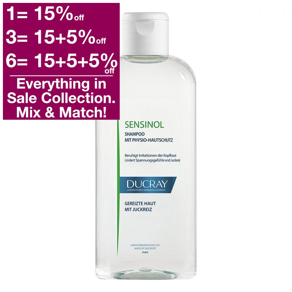 Ducray Sensinol Shampoo Relieves Itching and Irritation of Scalp 200 ml