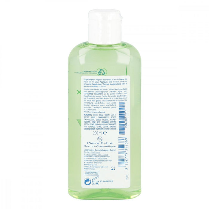 Ducray Extra Mild Shampoo Biodegradable - Back