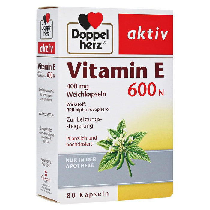 Doppelherz Aktiv Vitamin E 600 N Capsules 80 pcs