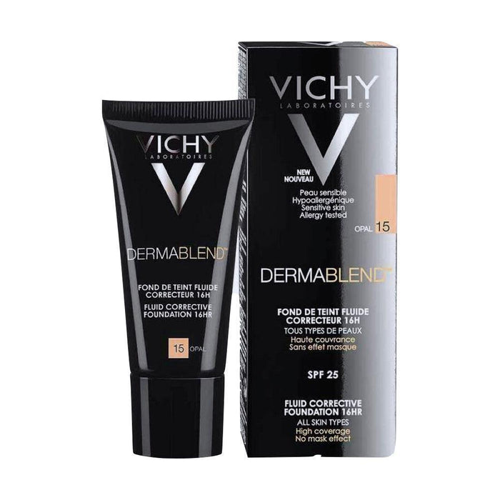 Vichy Dermablend Fluid Complexion-Correction Make-up Foundation - 15 Opal 30 ml