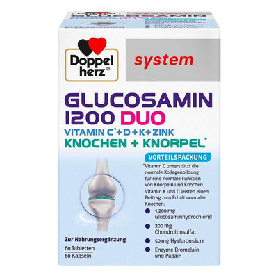 <tc>Doppelherz</tc> System Glucosamin 1200 DUO til bruskstøtte 120 stk.