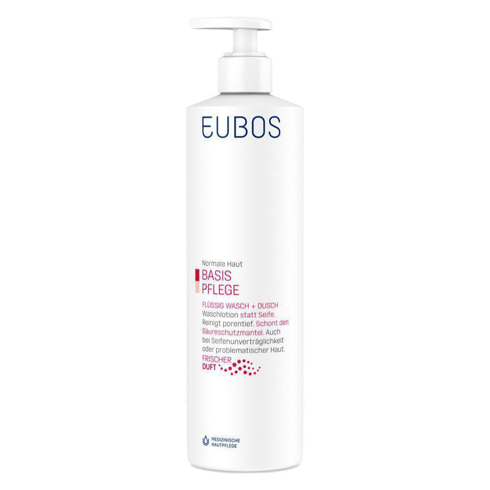 Eubos Liquid Washing Emulsion Red Bottle with Dispenser 400 ml