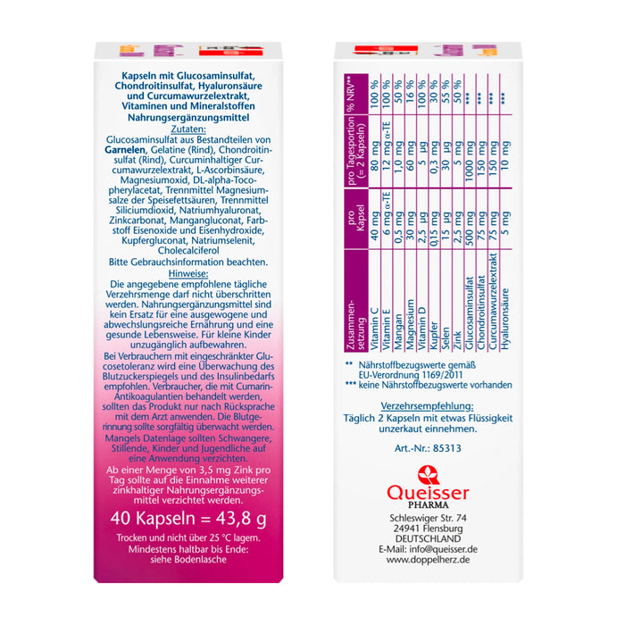 Doppelherz Glucosamin 1000 + Turmeric 1000 40 cap - details
