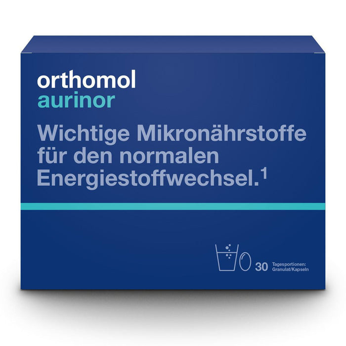 New Packaging Design - Orthomol Aurinor - Vitamins for Energy 30 days is a Vitamins