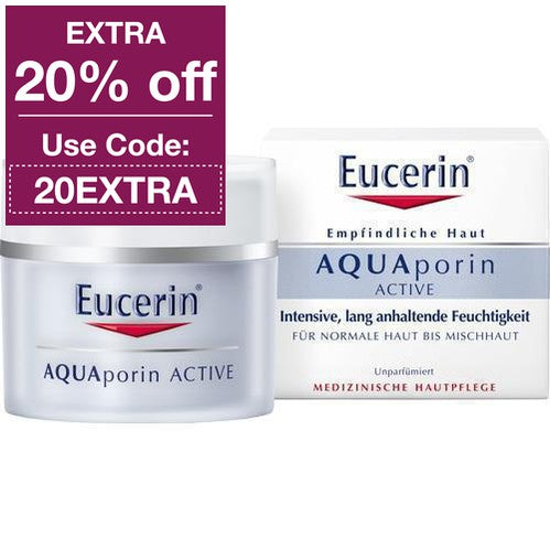 Eucerin Aquaporin Active For Normal To Combination Skin 50 ml is a 24H Cream