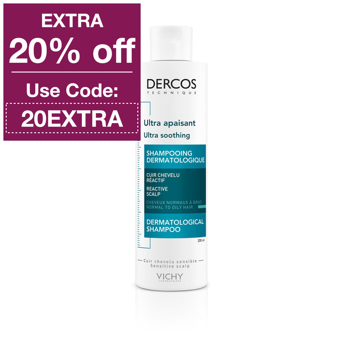Vichy Dercos Ultra Sensitive Shampoo - Normal to Oily Hair 200 ml