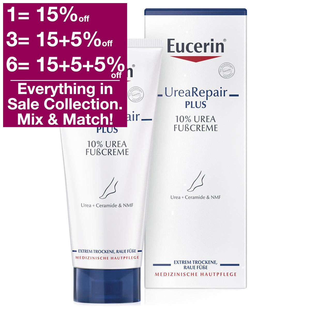 Experience the transformative power of Eucerin UreaRepair Plus Foot Cream, specially formulated to restore severely dry, cracked feet to optimal health. Infused with 10% urea, this rich cream deeply penetrates the skin, providing intense hydration and long-lasting relief. Buy at VicNic.com