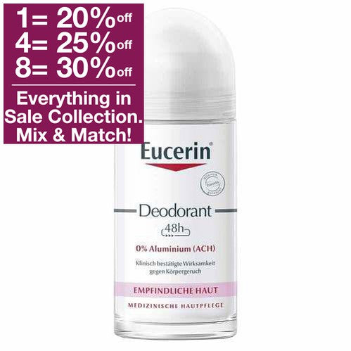 Eucerin 48h Aluminium-Free Deodorant For Sensitive Skin Roll-On 50 ml