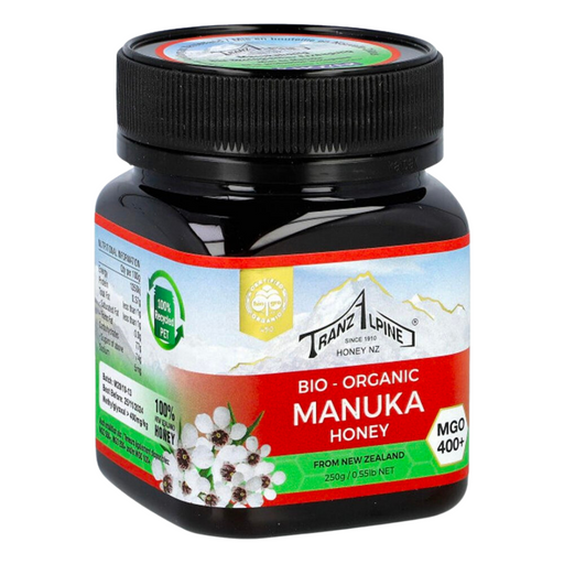 Tranz Alpine Organic Manuka Honey 400+ 250g