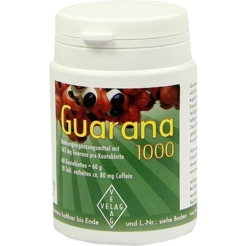 Velag Pharma Gmbh Guarana 1000 Mg Chewable Tablets 60 pcs