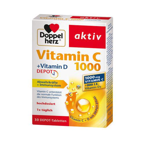 Doppelherz Vitamin C 1000 + Vitamin D Depot