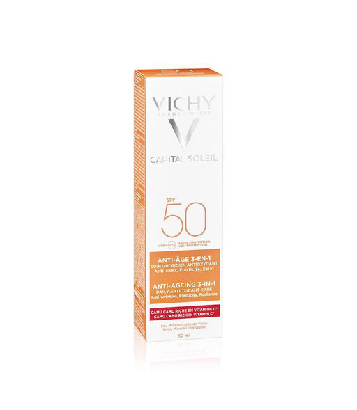 Vichy Ideal Soleil 3-In-1 Anti-Aging Face Care SPF 50+ 50 ml - Box