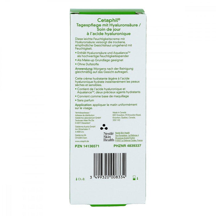 Cetaphil Day Care Cream with Hyaluronic Acid 88 ml - back
