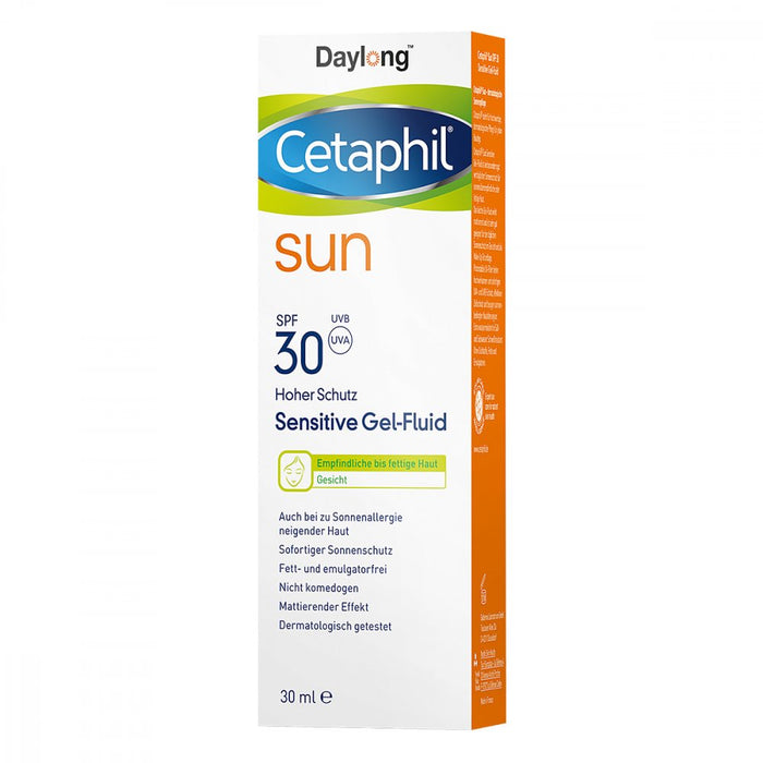 Cetaphil Sun Daylong Sensitive Gel-Fluid Face SPF30 30 ml Box