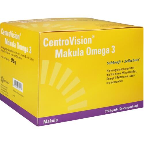 CentroCision Makula Omega-3 Capsules is dietary supplement with vitamins, minerals, omega-3 fatty acids - lutein and zeaxanthin to support vision and cell protection.