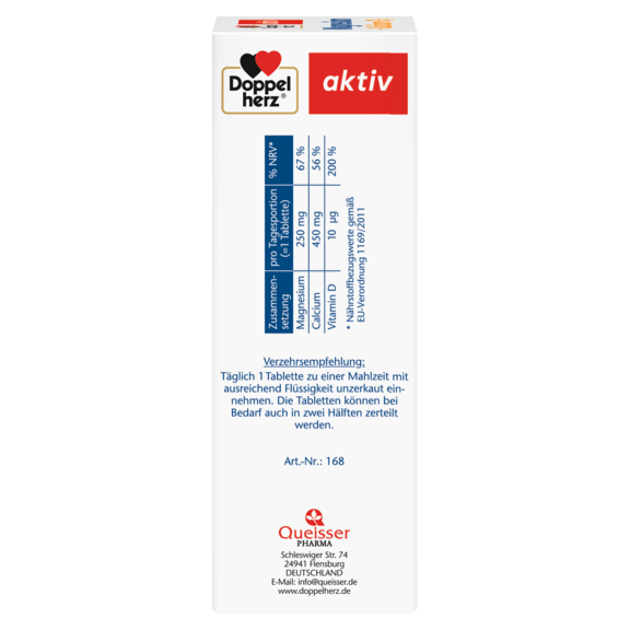 Doppelherz Magnesium + Calcium + D3 Tablets Side