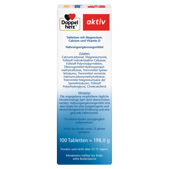 Doppelherz Magnesium + Calcium + D3 Tablets side