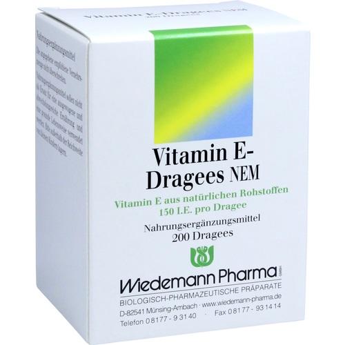 Wiedemann Pharma Gmbh Vitamin E Dragees Nem 200 pcs