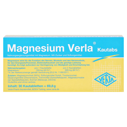 Magnesium Verla Chewable Tablets 30 cap