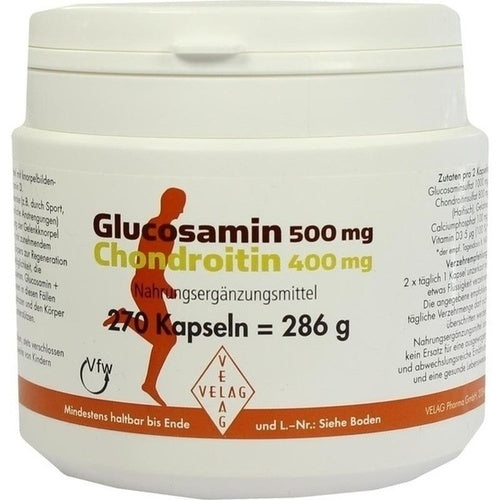 Velag Pharma Gmbh Glucosamine 500 + Chondroitin Mg 400 Mg Capsules 270 pcs