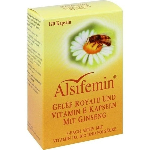 Alsitan Gmbh Alsifemin Royal Jelly + Vit.E M.Ginseng Capsules 120 pcs