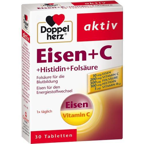 Queisser Pharma Gmbh & Co. Kg Doppelherz Iron Vit.C + + L-Histidine Tablets 30 pcs