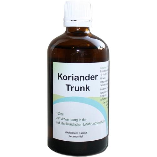 Wierich Vertriebs Gmbh Coriander Trunk 100 ml The yellowish oil has a spicy, aromatic, warm and extremely sensual scent that is slightly reminiscent of anise. The aromatic ingredients are apparently able to dissolve the mercury that adheres to the ion channels of the cells