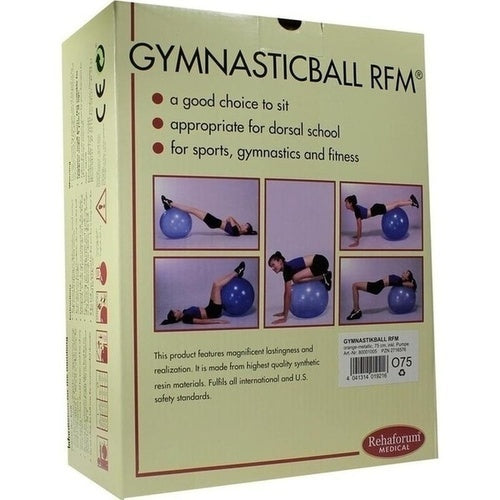 Rehaforum Medical Gmbh Gymnastics Ball Rehaforum 75 Cm Orange Metallic 1 pcs