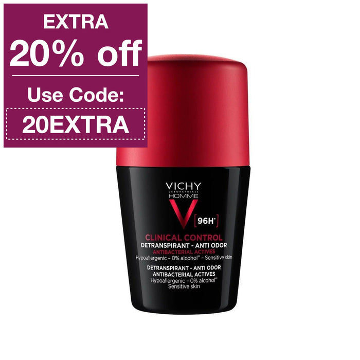 Vichy Homme Deo Roll-On Antiperspirant Control 96 Hour 50 ml