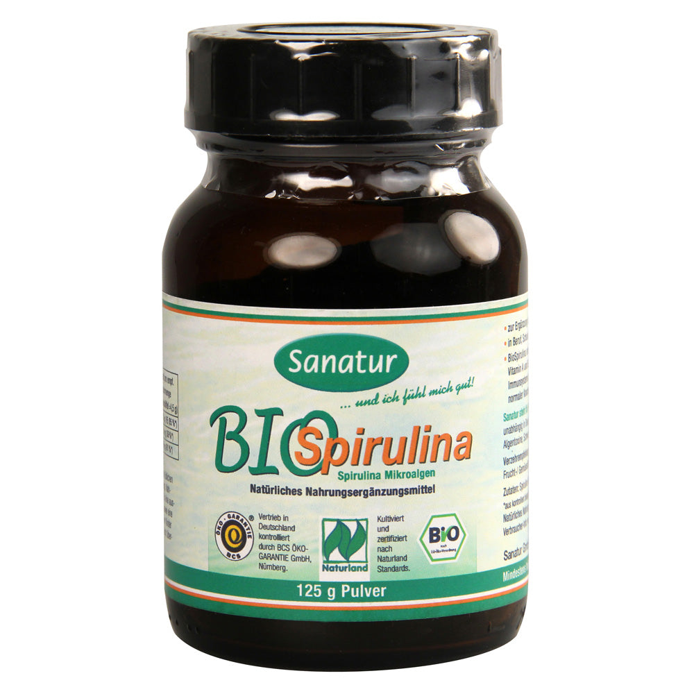 Organisk spirulina mikroalger pulver 125 g