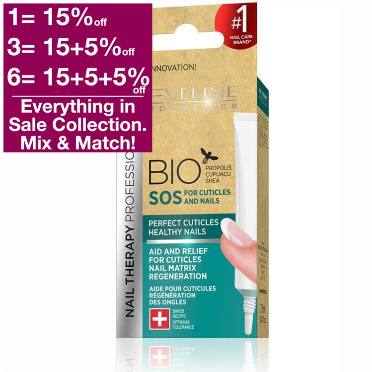 Eveline Cosmetics Nail Therapy Bio SOS For Cuticles & Nails 12 ml