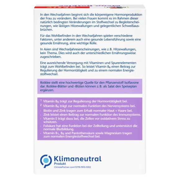 Product description on the back of the package