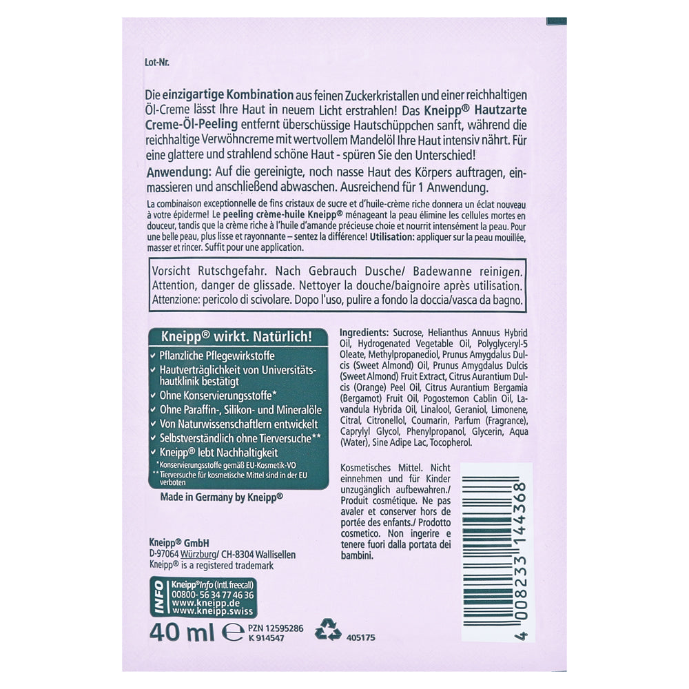 KNEIPP skin-soft cream-oil peeling 40 ml