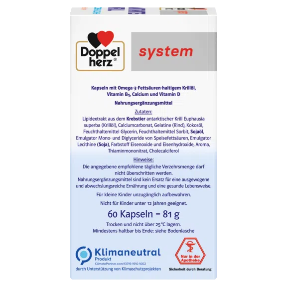 Queisser Pharma Gmbh & Co. Kg Doppelherz Antarctic Krill System Capsules 60 pcs side